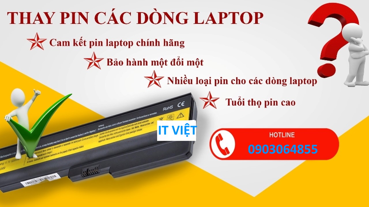 Dịch vụ Thay pin laptop TPHCM